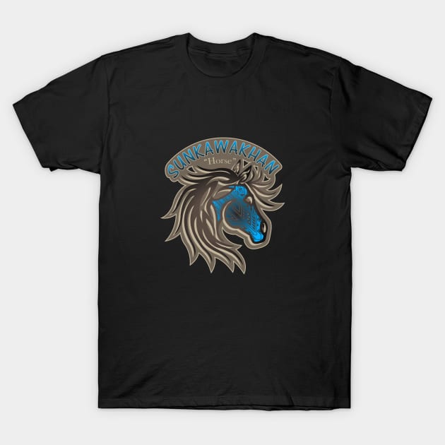 Horse Nation "Blue" T-Shirt by melvinwareagle